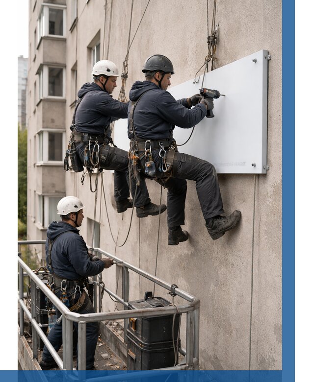 Монтаж табличек и указателей в Кольчугине от 3560 р. | ВЫСОТНИК-Кль