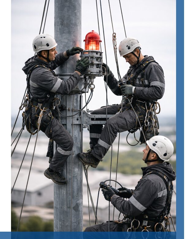 Монтаж заградительных огней в Кольчугине от 8645 р. | ВЫСОТНИК-Кль