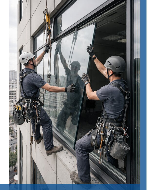 Замена стеклопакетов на высоте в Кольчугине от 5594 р. | ВЫСОТНИК-Кль