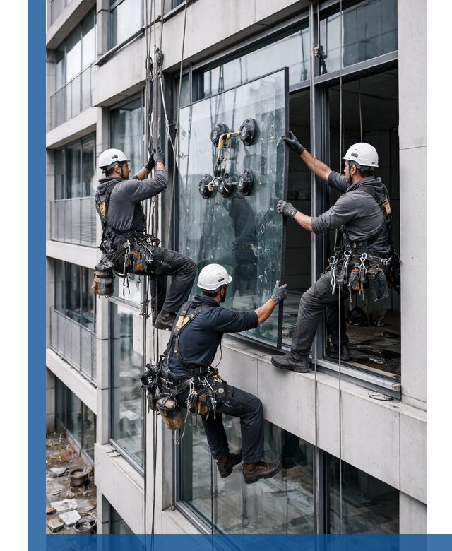 Фасадное остекление и монтаж витражей зданий в Кольчугине под ключ