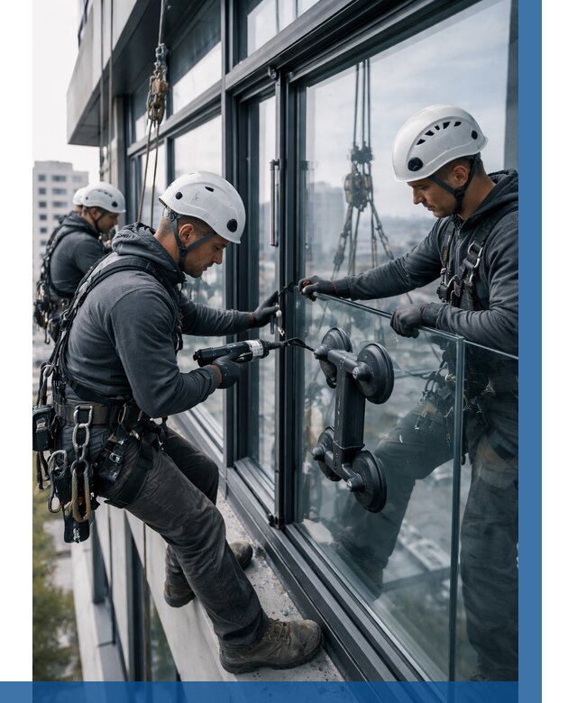 Витражное остекление зданий в Кольчугине от 3560 р. | ВЫСОТНИК-Кль