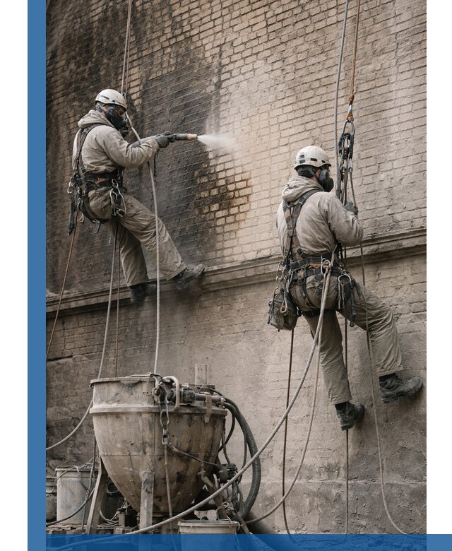 Пескоструйная очистка фасадов в Кольчугине профессионально