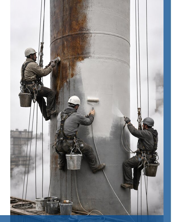 Покраска дымовых труб в Кольчугине от 8645 р. | ВЫСОТНИК-Кль