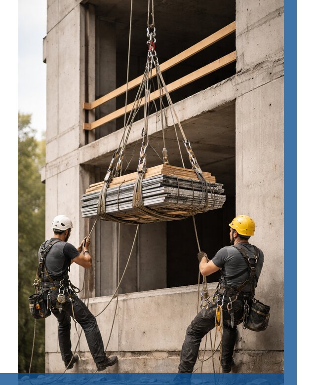 Подъем материала на этаж веревками в Кольчугине от 1526 р. | ВЫСОТНИК-Кль