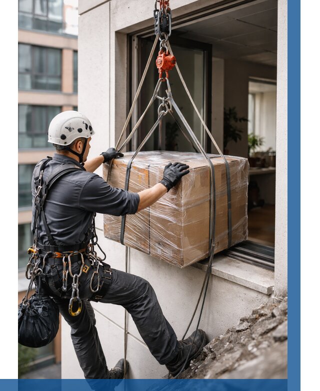 Подъем груза через окно в Кольчугине от 4577 р. | ВЫСОТНИК-Кль