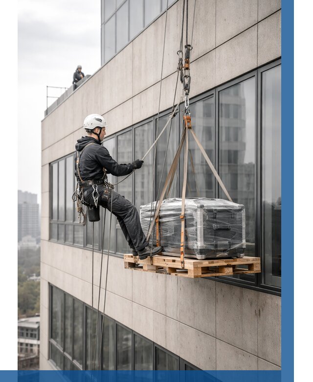 Спуск груза по фасаду в Кольчугине от 3560 р. | ВЫСОТНИК-Кль