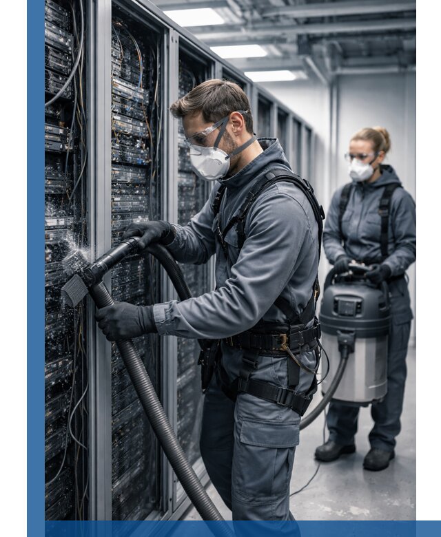 Обеспыливание серверной комнаты в Кольчугине, профессиональная очистка