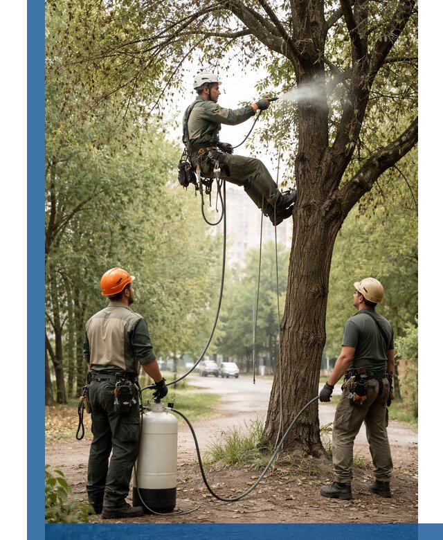 Обработка деревьев от вредителей в Кольчугине профессиональная защита