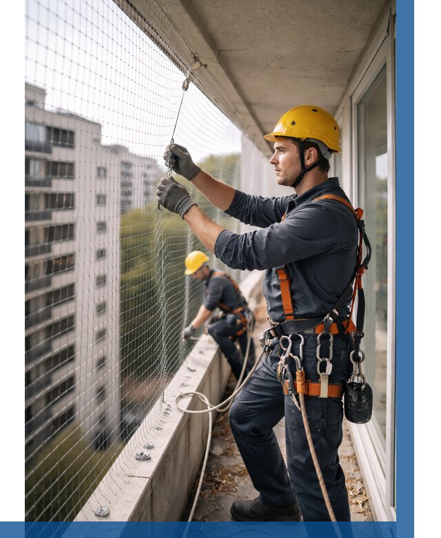 Монтаж сетки от птиц в Кольчугине от 4577 р. | ВЫСОТНИК-Кль