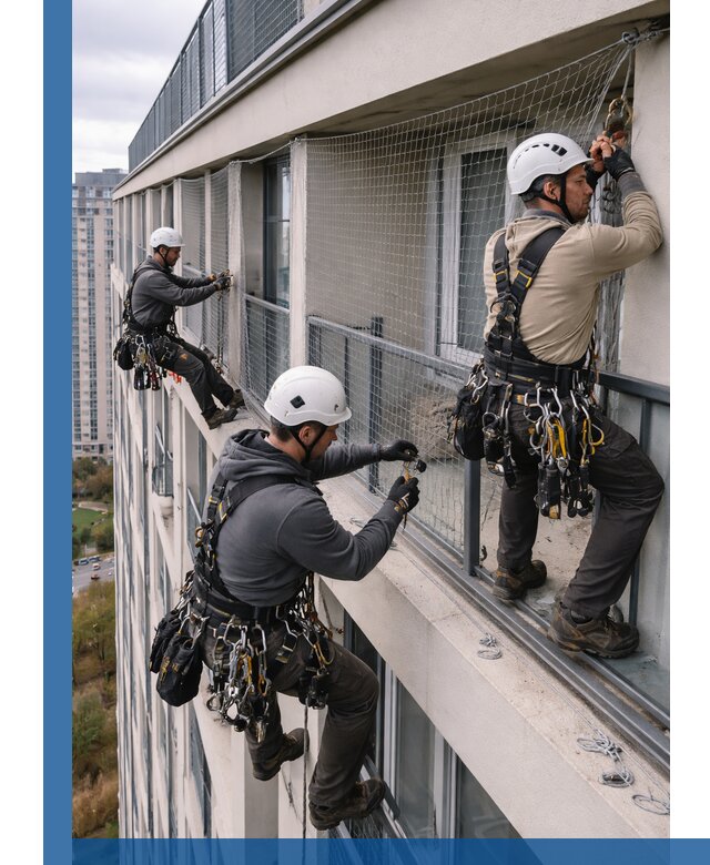 Профессиональный монтаж защитной сетки от птиц в Кольчугине